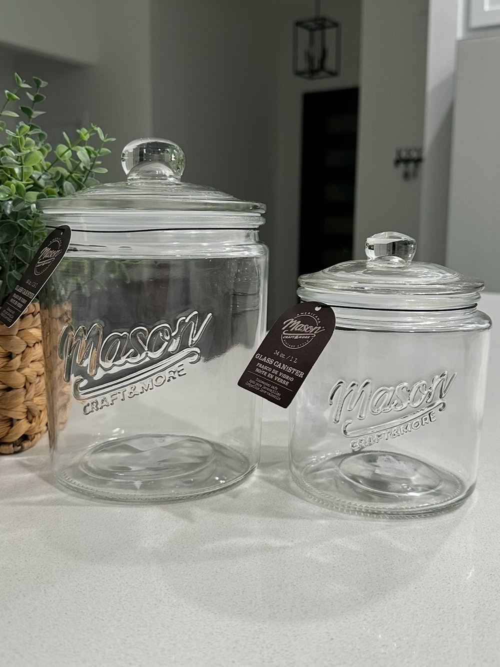 🆕 Set of 2 | Mason Glass Jars / Canisters!